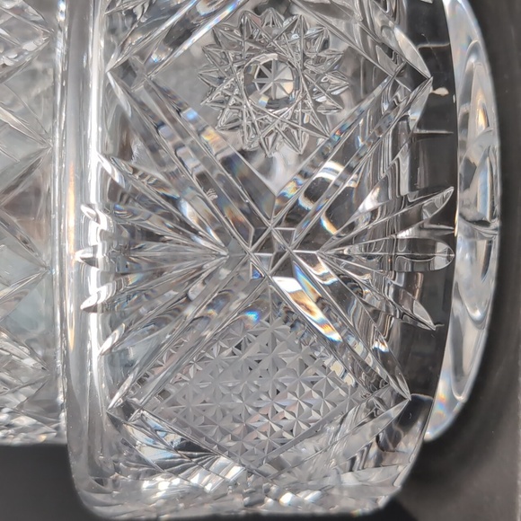 Vintage European Crystal Cut Glass Jar with Lid. - Picture 3 of 10